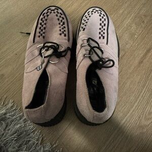 TUK Pink and Black Platform Shoes